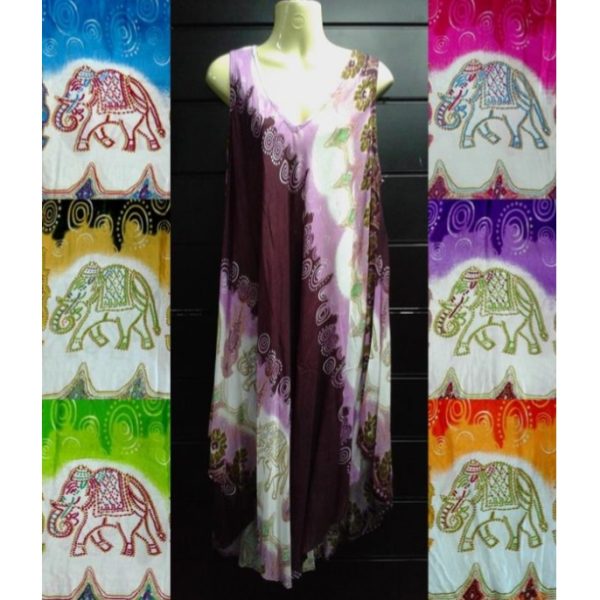 Vestido Babula con Elefantes de Colores