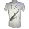 Camiseta Saxofón Blanca