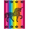 Toalla de Playa Algodón Unicornio con Rayas