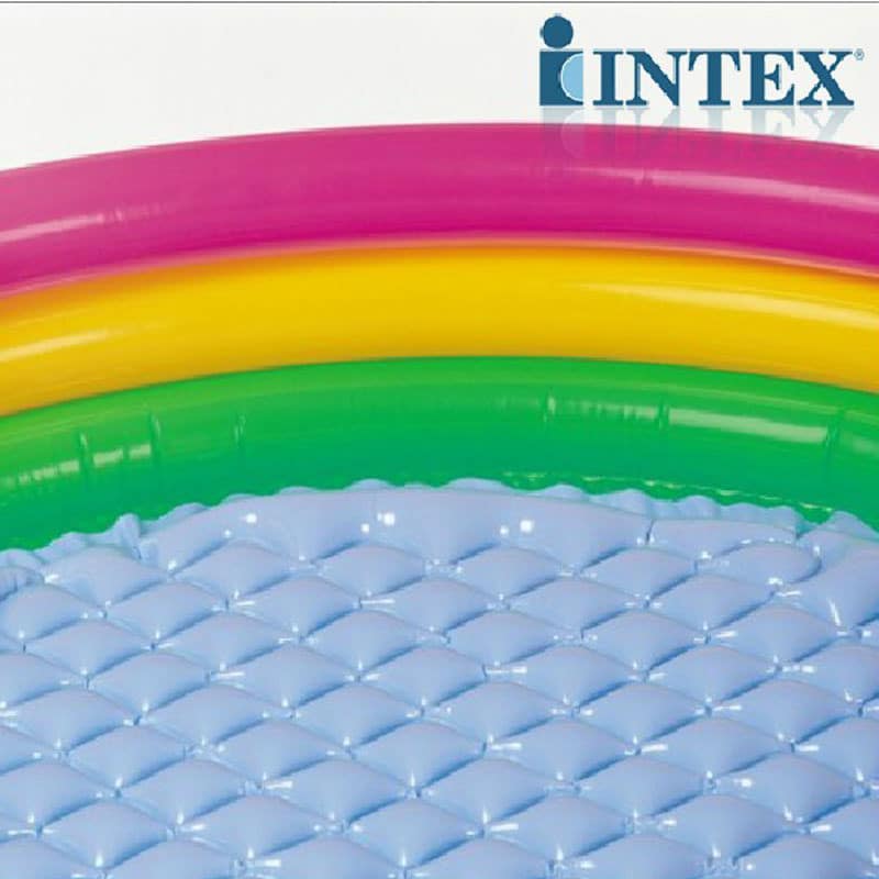 Piscina hinchable Intex con 3 anillas de colores 86 cm #58924 Piscina hinchable Intex con 3 anillas de colores 86 cm #58924