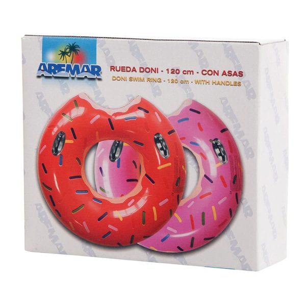 Caja flotante inflable de Donut grande con asas Aremar #60042