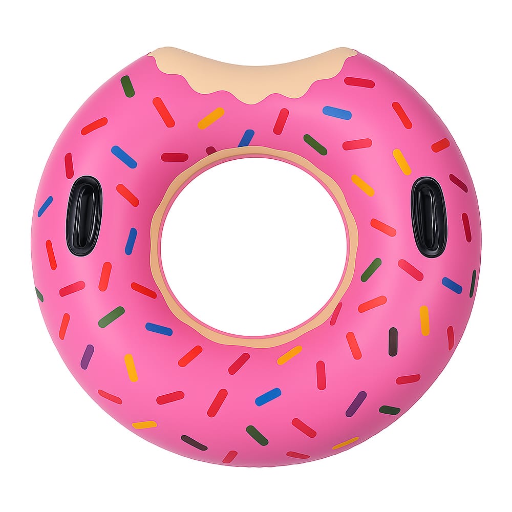 Flotador Inflable Donut Grande con Asas Aremar #60042 Rosa