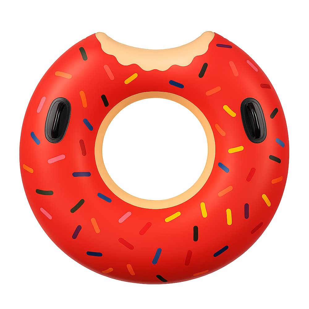 Flotador Inflable Donut Grande con Asas Aremar #60042 Rojo