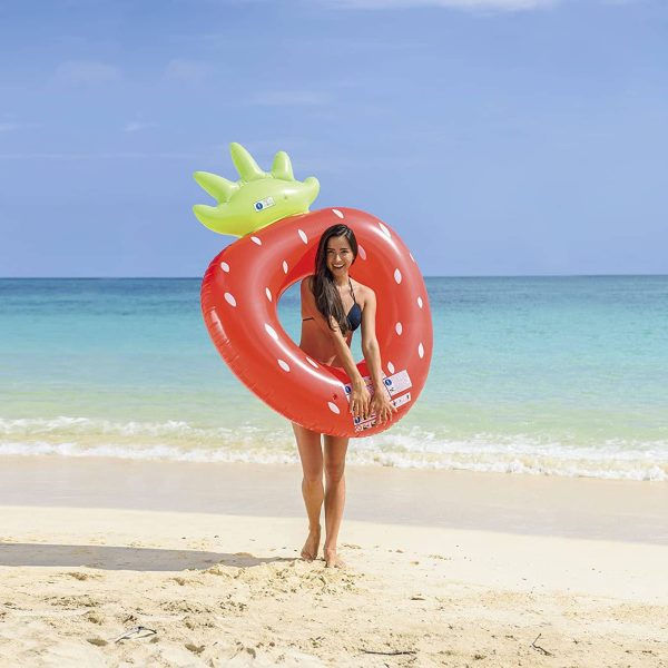 Flotador inflable Jilong Fresa en la playa #37342
