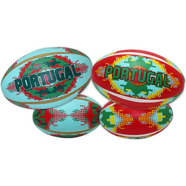 Pelota de rugby de playa pequeña, pixelada y “suave” de Portugal