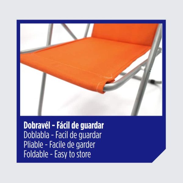 Silla Alta Reclinable en Cretona con Reposabrazos