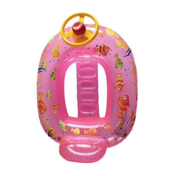 Coche Hinchable para Niños con Soporte para Piernas Peixinhos Aremar #6458 Rosa