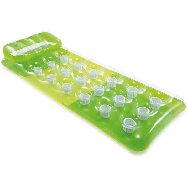 Colorido tapete para tazas Hinchable con cojín Intex #58890 Verde