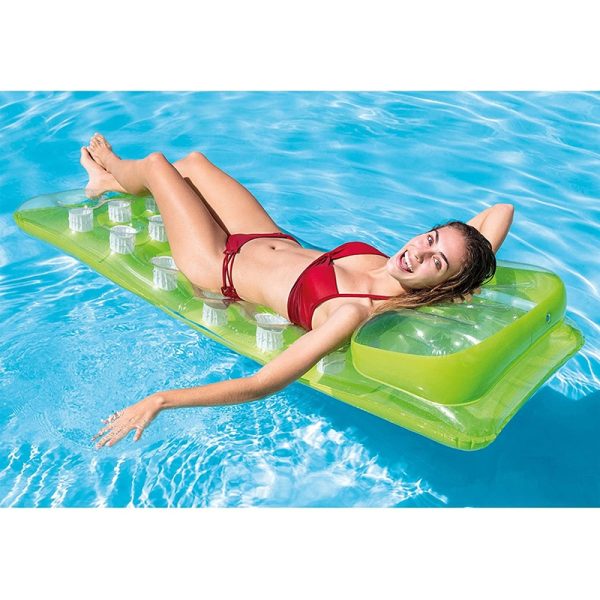 Colchón inflable de colores Intex con cojín #58890 verde