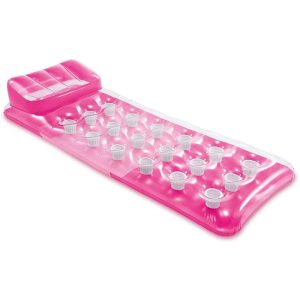Colorido tapete para tazas Hinchable con cojín Intex #58890 Rosa