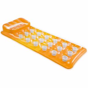 Colchón inflable de colores Intex con cojín #58890 naranja
