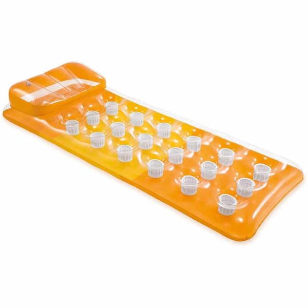 Colchón inflable de colores Intex con cojín #58890 naranja