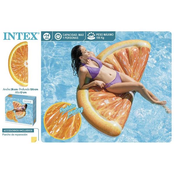 Colchón hinchable Intex naranja #58763