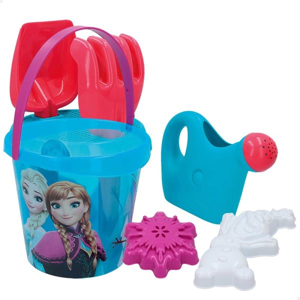 Set Cubo Playa Transparente con Regadera Frozen Disney