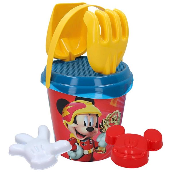 Juego de cubos de playa Disney Mickey Roadster Racers