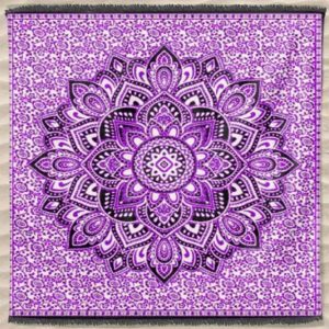 Toalla india grande con mandala 240 x 210 cm