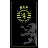 Toalla de playa de microfibra con licencia Sporting Clube de Portugal SCP Negro