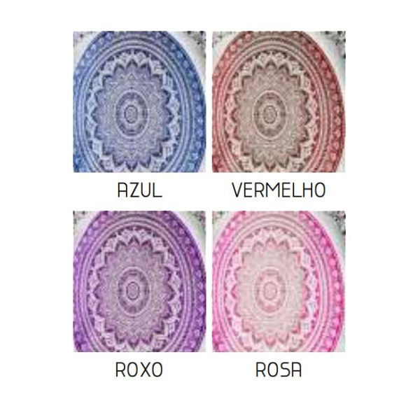 Toalla grande india Mandala redonda 240 x 210 cm