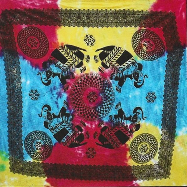 Toalla india grande multicolor 240 x 210 cm Cuatro elefantes