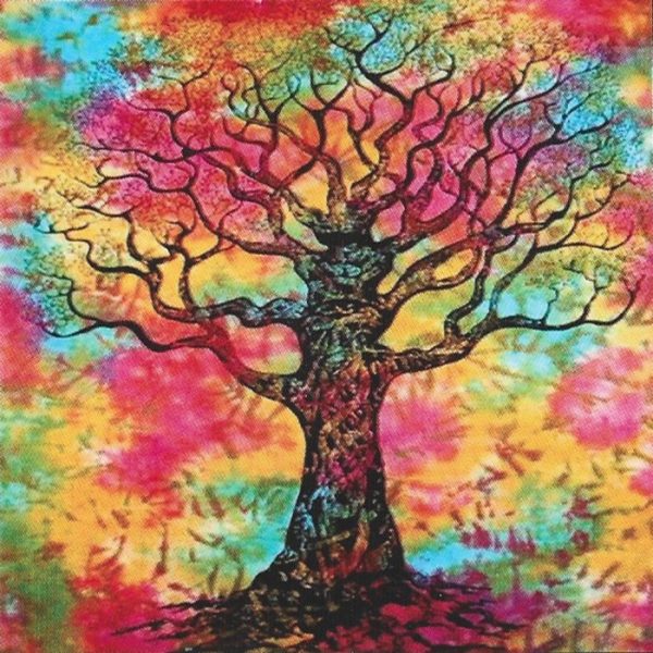 Toalla india grande multicolor 240 x 210 cm Árbol