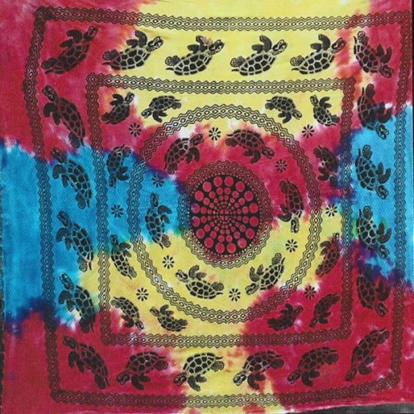 Toalla india grande multicolor 240 x 210 cm Tortugas