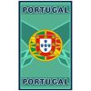 Toalla de Playa Portugal Microfibra Escudo Cian