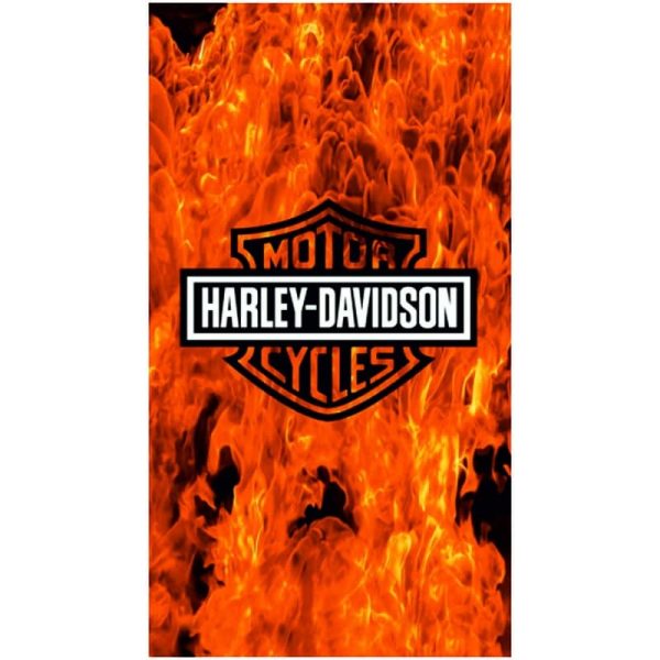 Toalla de playa de microfibra Harley Davidson Flames