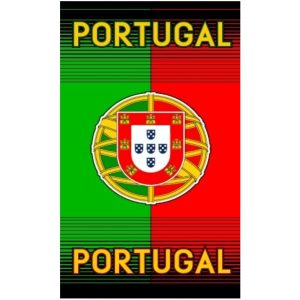 Toalla de playa de microfibra con bandera de Portugal a rayas