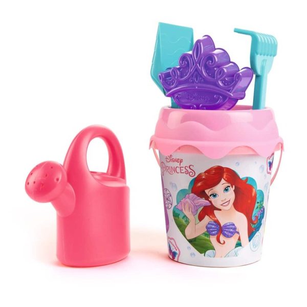 Juego de cubo de playa con regadera de princesas Disney