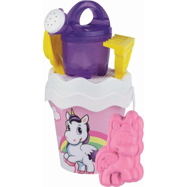 Juego de cubo de playa con regadera Unicornio