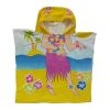 Poncho de playa infantil hawaiano de poliéster