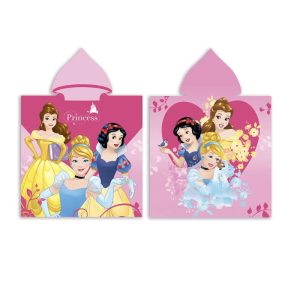 Poncho de playa infantil de poliéster princesa