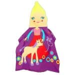 Poncho de Playa Infantil Poliéster Niña con Unicornio