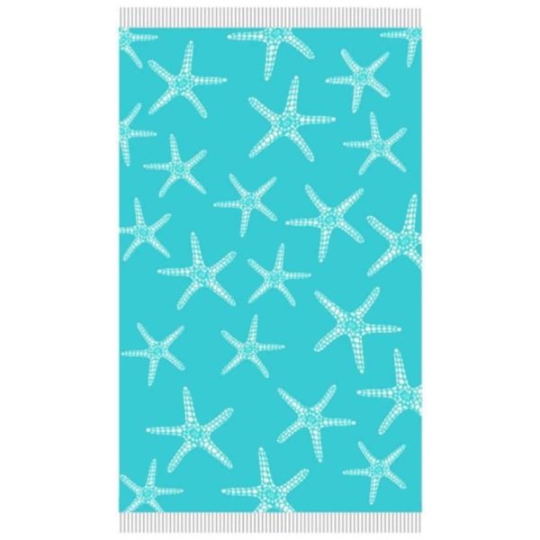 Toalla Pareo de Algodón con Flecos de Estrellas de Mar