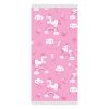 Toalla pareo de algodón con flecos y unicornio arcoíris rosa