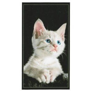 Toalla de playa de microfibra negra Gatito