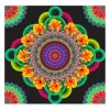 Toalla de Playa Doble Fractal con Bolsa Negro