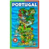 Toalla De Playa De Microfibra Mapa Portugal Figuras Regionales Típicas Coloridas
