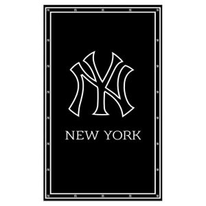 Toalla de playa de microfibra negra New York