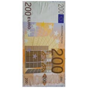 Toalla de playa de microfibra Billete 200 euros