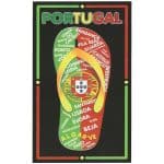 Toalla de playa de microfibra Zapatilla Portugal Nombres Ubicaciones