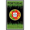 Toalla de playa Escudo Portugal de microfibra negra y verde