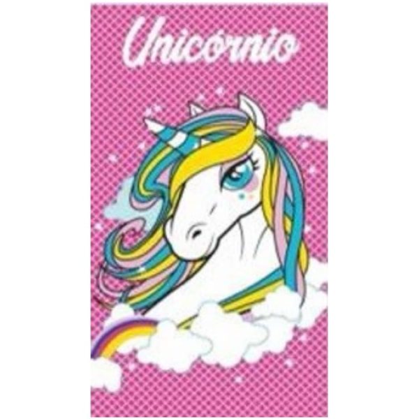 Toalla de playa de microfibra Unicornio en las nubes