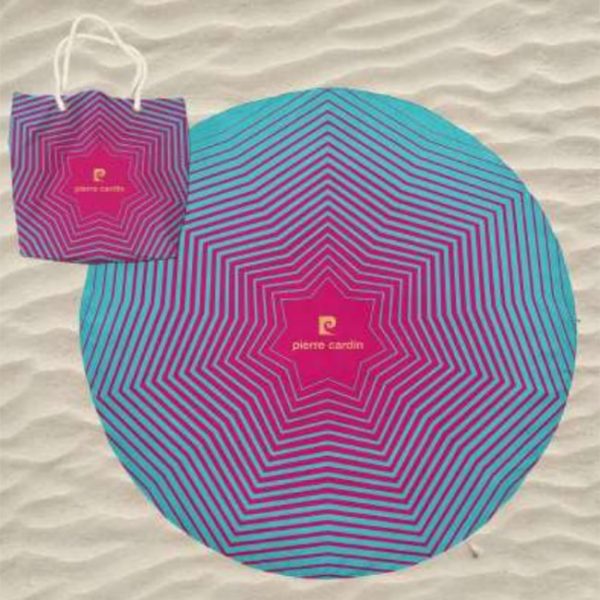 Toalla de Playa Doble Estrella de Siete Puntas Estampada con Bolsa