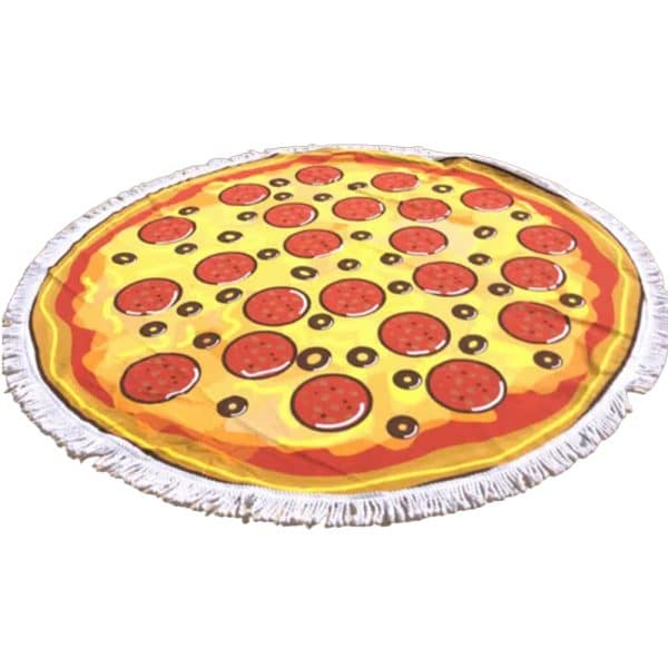 Toalla de playa redonda de microfibra Pizza