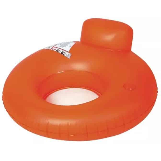 Silla Flotante con Respaldo Fluorescente Jilong 37006 Naranja