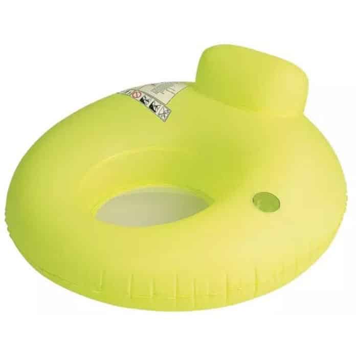 Silla Flotante con Respaldo Fluorescente Jilong 37006 Amarillo