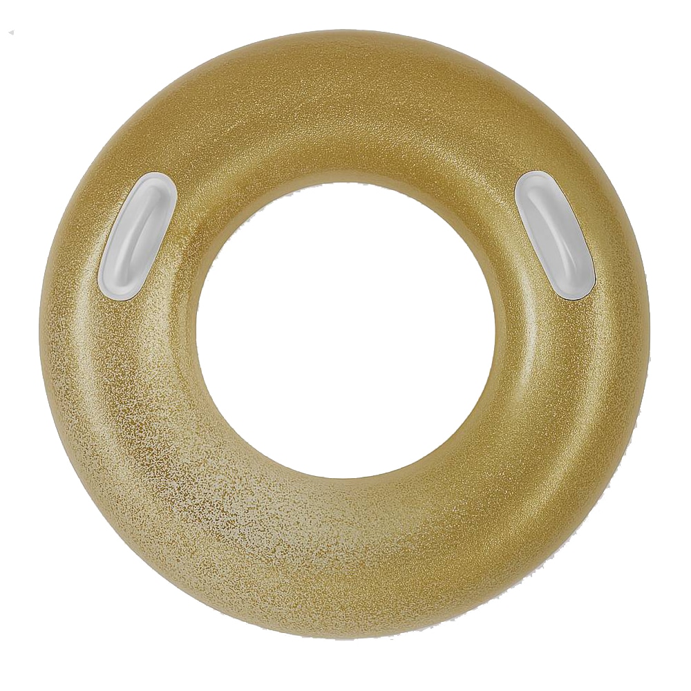 Aremar Flotador Inflable Mediano con Purpurina y Asas #60022 Dorado