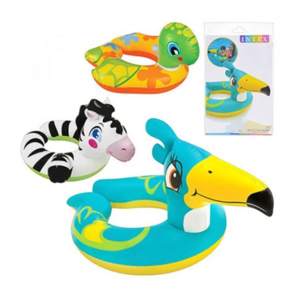 Flotador Hinchable de Animales de Zoo para Niños ajustable detrás Intex 59220