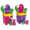 Juego de cubo de castillo transparente con regadera